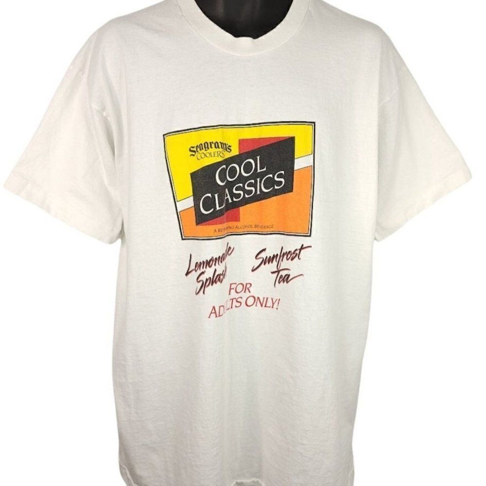 Seagrams Coolers T Shirt Vintage 90s Lemonade Splash Sunfrost Tea Made In USA XL